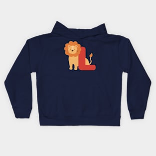 Animal alphabet L Kids Hoodie